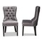 Baxton Studio Remy Grey Velvet Espresso Finished 2-Piece Wood Dining Chair Set 162-10460 - alternate 4